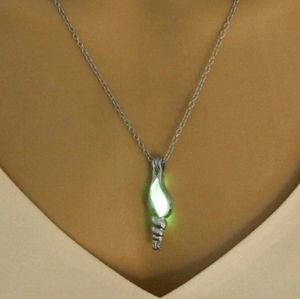 NEW Glow in the Dark Green Conch Shell Necklace